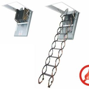 Scara acces pod Fakro rezistenta La Foc 60 min pantograf LSF