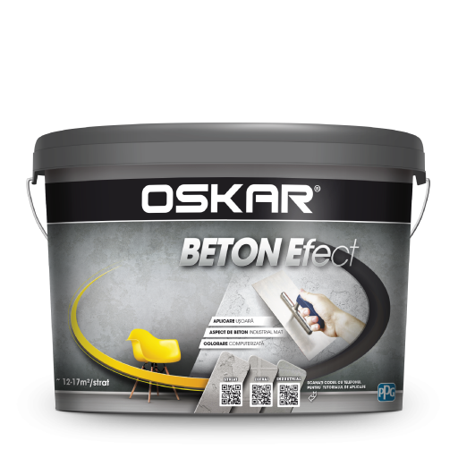 Vopsea decorativa tip beton Oskar Beton efect 10L