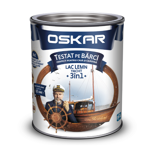 Lac lucios pentru lemn Oskar Iacht 3IN1
